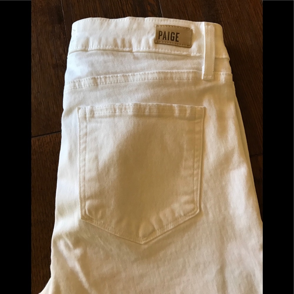 NWOT PAIGE Skyline Ankle Peg Skinny White Jeans